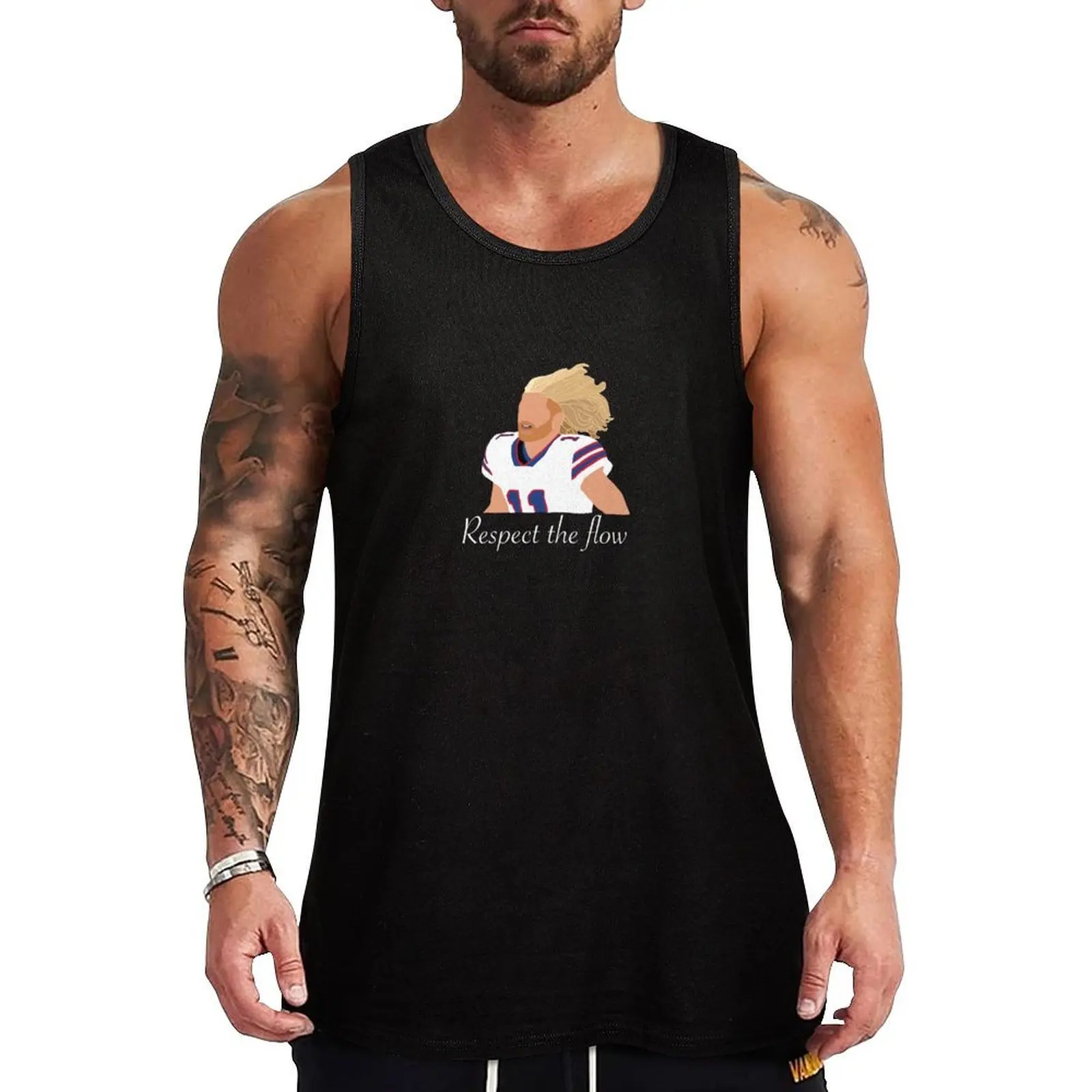 Cole Beasley Respect the flow Tank Top Comfort Basic Tank Top Chemise quotidienne sans manches en coton
