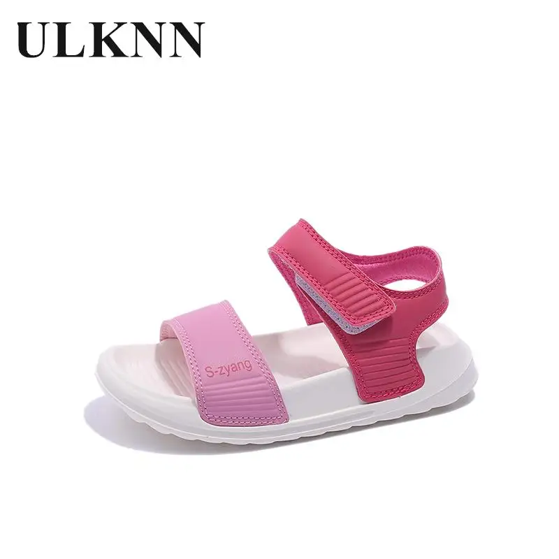 

Girl Leisure Boom Sandals 2023 New Summer Pure Color Baby Shoes Boy Pure Lubricious Beach Leisure Joker Soft Beach Sandals