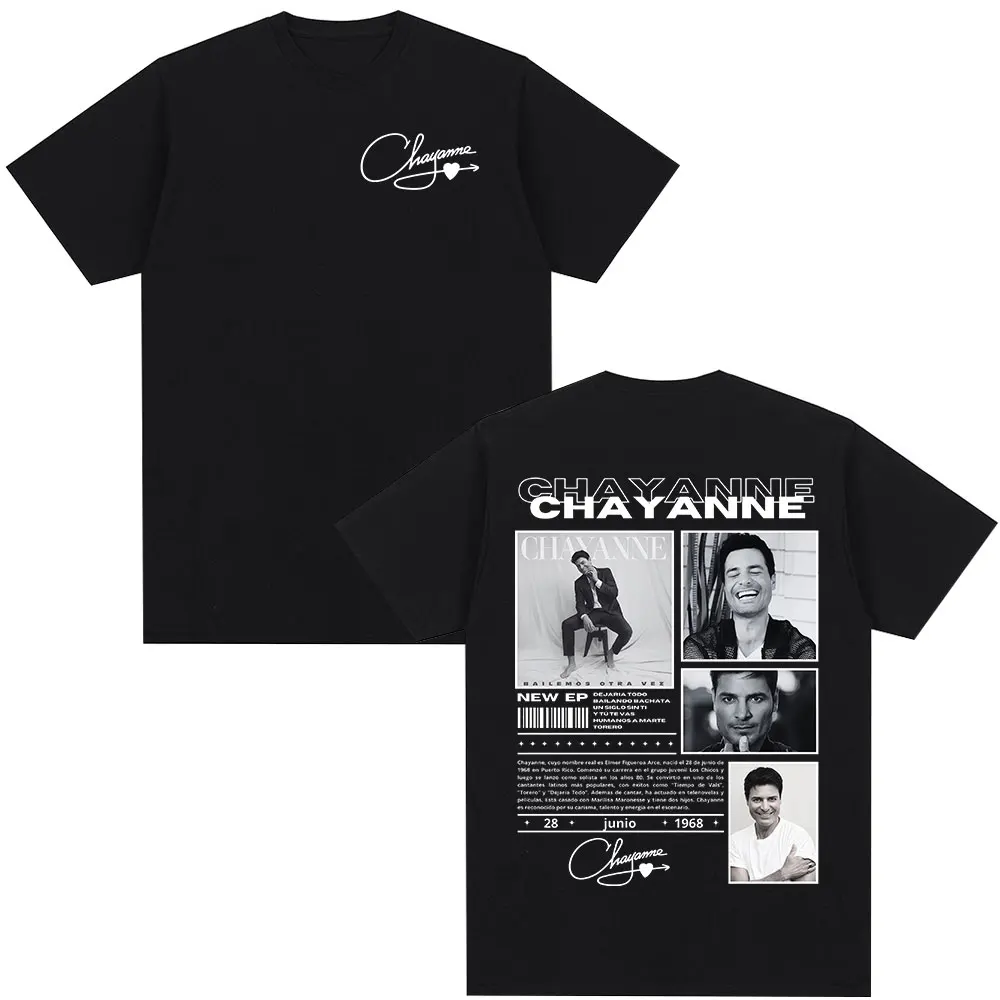 Chayanne Bailamos Otra Vez Tour Album T-Shirts Herren Damen Mode Kleidung Hip Hop T-Shirt Lässige übergroße T-Shirts Streetwear – Detail 3