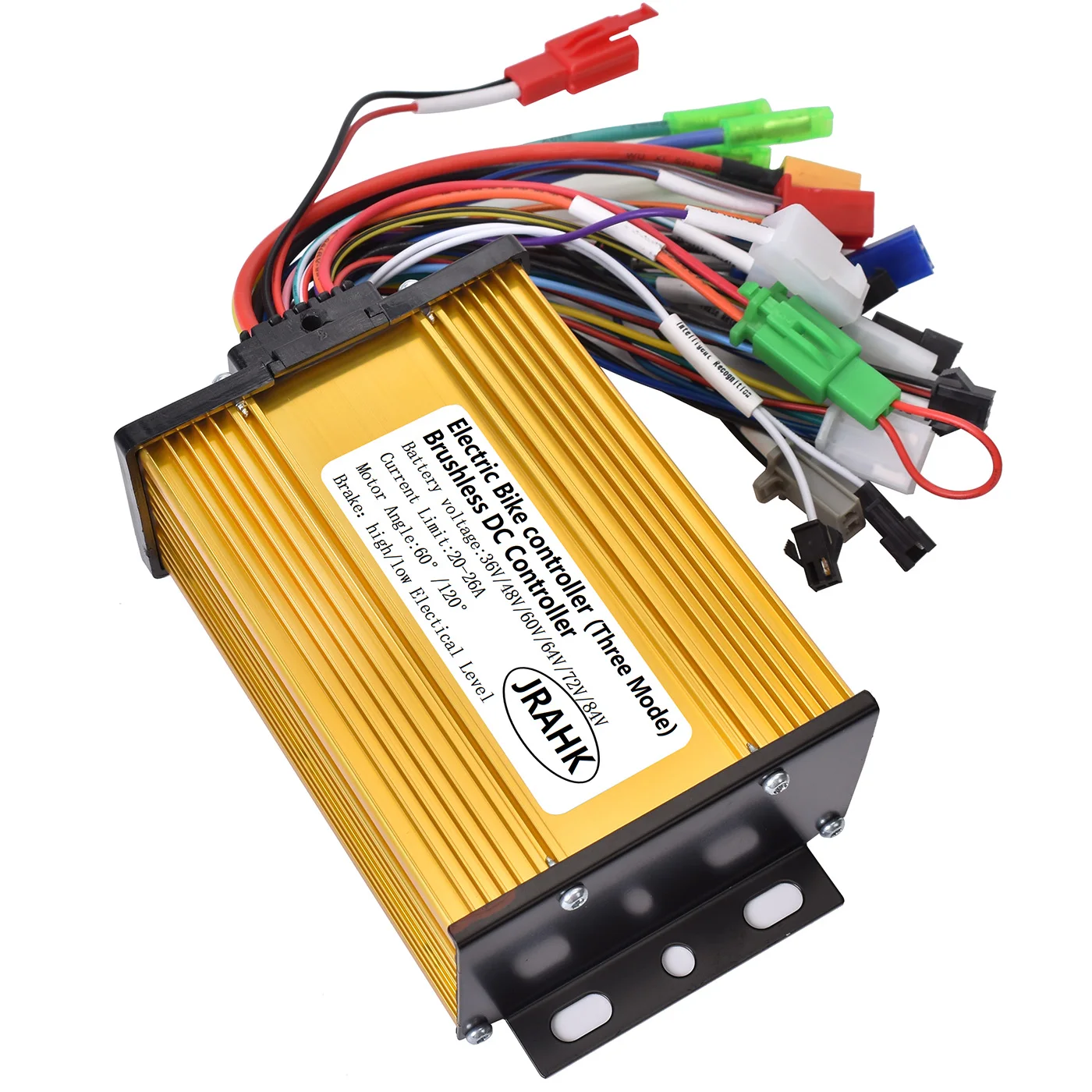 JRAHK 36V 48V 60V 64V 72V 84V E-bike Controller Scooter 400W 500W 600W DC Brushless Motor Speed Parts For Electric Bike