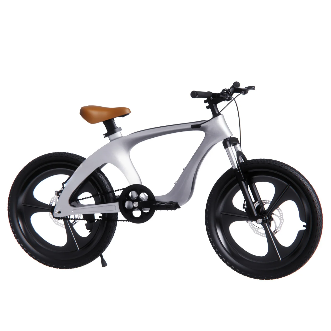 Magnesium alloy kids Bike 8-14 years old 20 inch student car double disc brake single speed bike