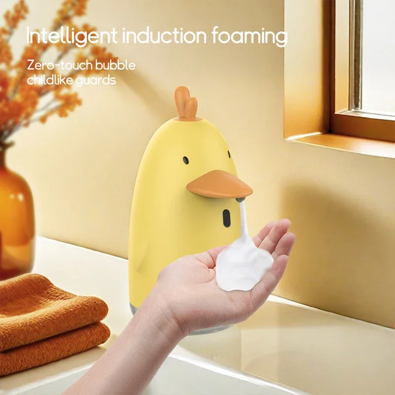 Automatic Soap Dispenser USB Charging Cute Cartoon Style Touchless Sensor Children Washing Hand Machine Soap Foam Dispenser