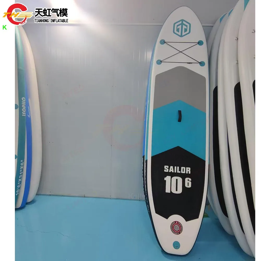 Tavola da surf gonfiabile commerciale Stand up Paddle Board con pagaia e pompa per la pesca sul lago