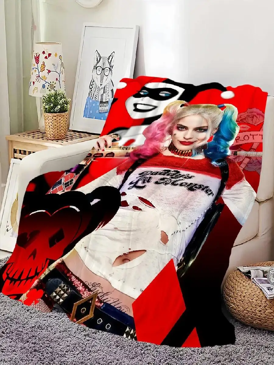 Warm Flannel Soft Plush Throw Blanket for Living Room Bedroom Travel  Perfect Gift  SingleSided Printed  HarleyS QuinnS Inspired