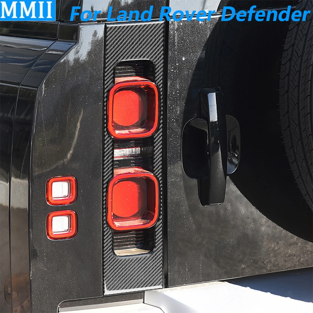

For Land Rover Defender 2020-2025 Carbon Fiber Rear Taillight Turn Signal Frame Panel Cover Decoration Car Accessories Sticker