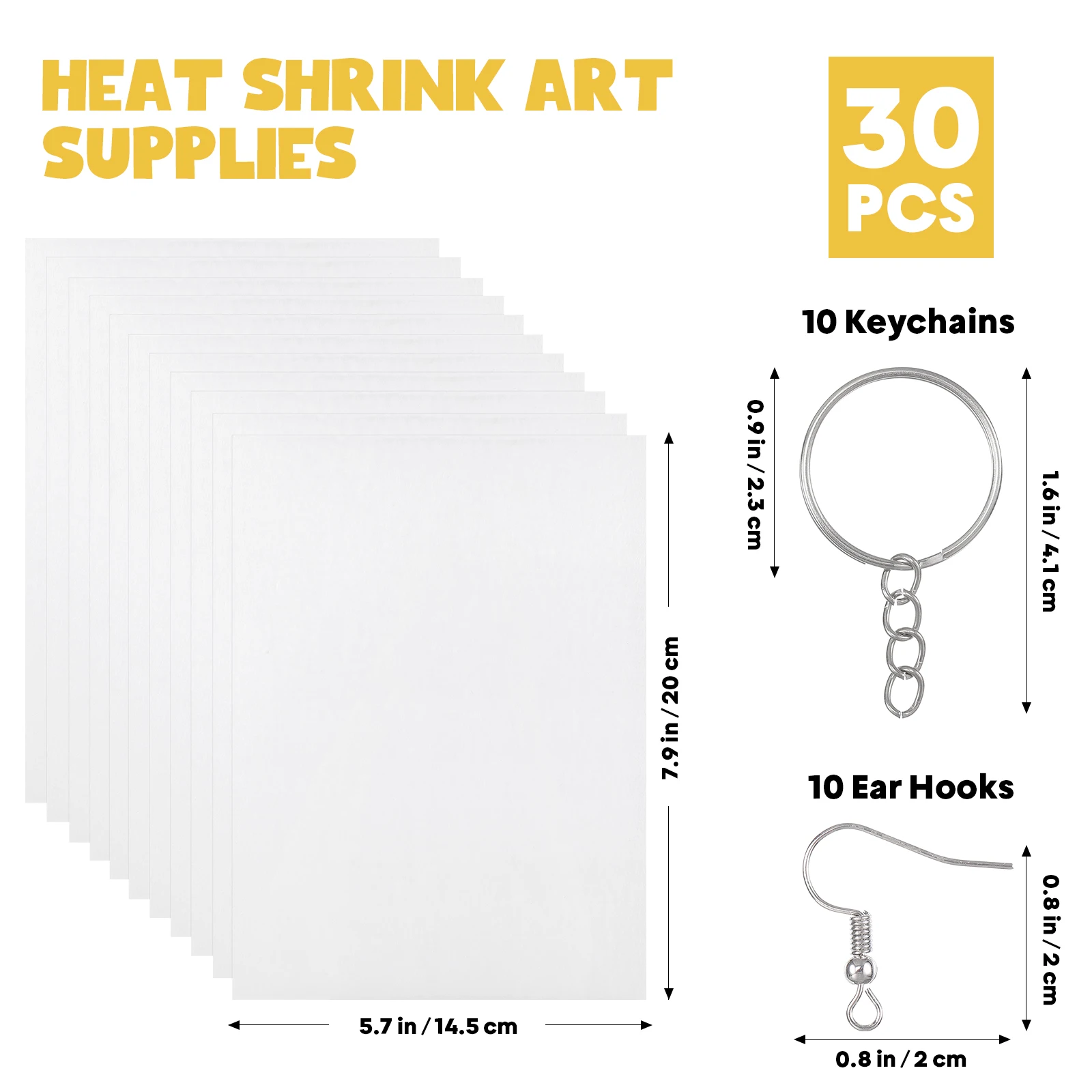 Shrink Sheets Kids Paper Kit Film Heat Shrinky Suit Jewelry Set Kits Plastic Bed Printable Suits Sheet Papers Clear Sets Blank