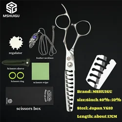 Professional Barber Scissors Thin Dual-Toothed Design Crafted from VG10 Steel Available in Multiple Sizes 6-6.3-6.5-6.8 Inch