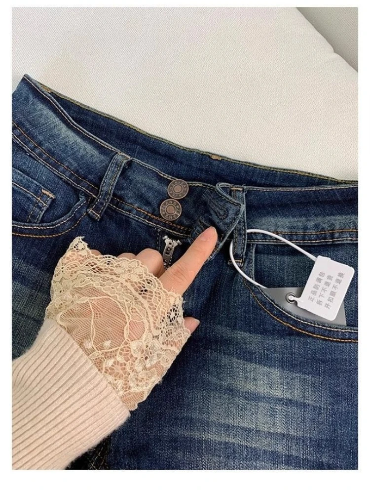 Retro Lage Taille Diepblauwe Denim Shorts Vrouwen Zomer Sexy Alle Match Jean Shorts Broek Meisje Hot Vintage Streetwear Bodems 2025