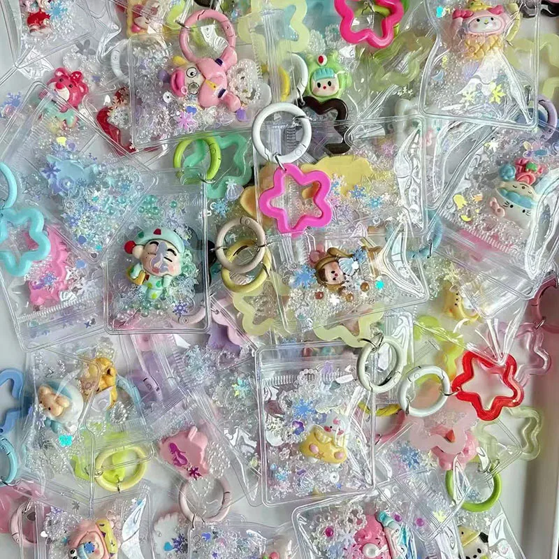 

100pcs/Lot Cartoon Toys Bag Keychain Dolls Keyring Kid's Food Key Chains