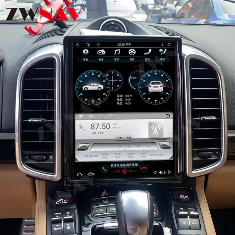 10.4 inch Touch Screen For Porsche Cayeene Android 14 GPS Navigation WIFI 4G Carplay Car Multimedia Player Head Unit Auto