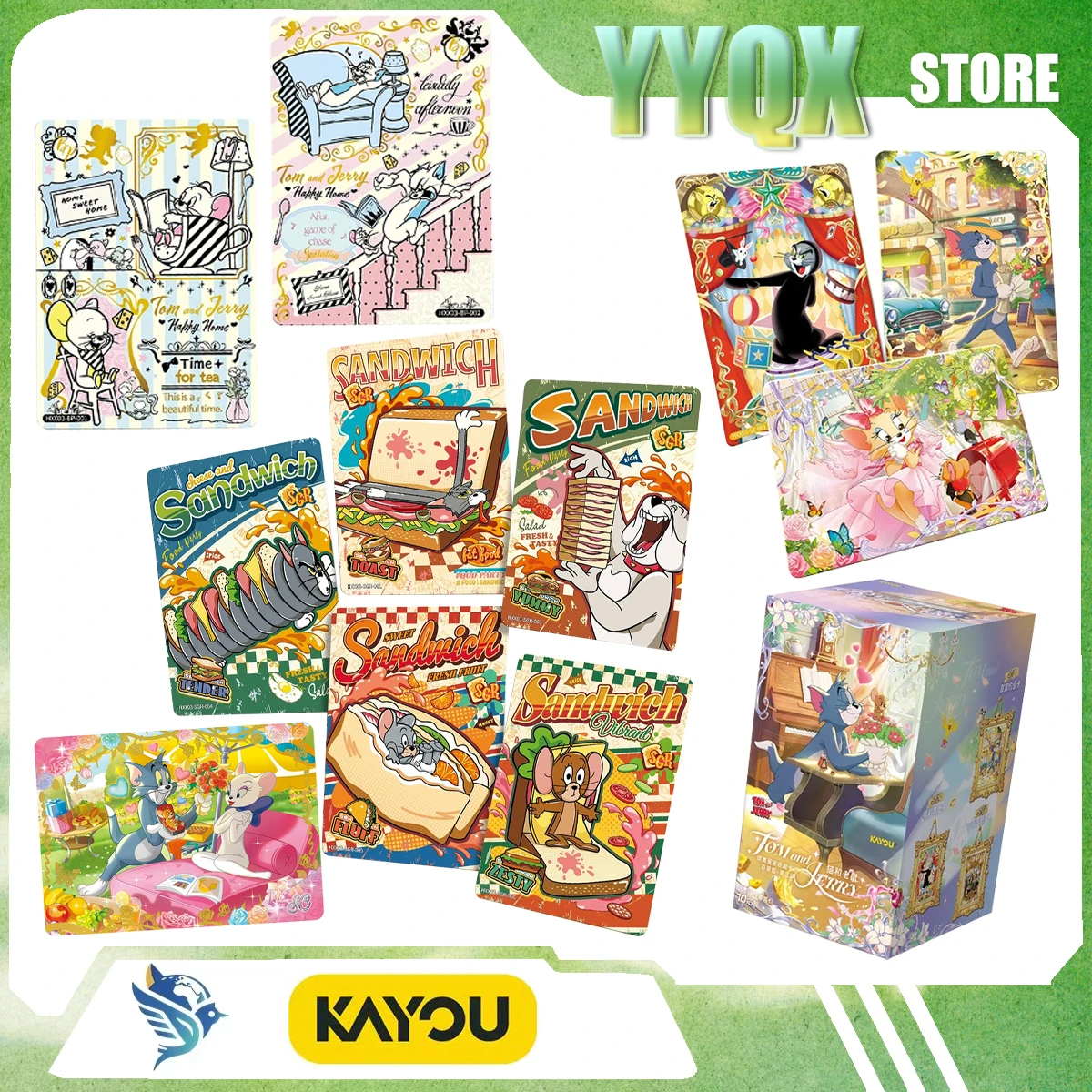 KAYOU 2026 New Tom and Jerry Collection Card Ornament Decoration Commemorate Periphery Gift Surprise Toy Like Rare Cute Cartoon
