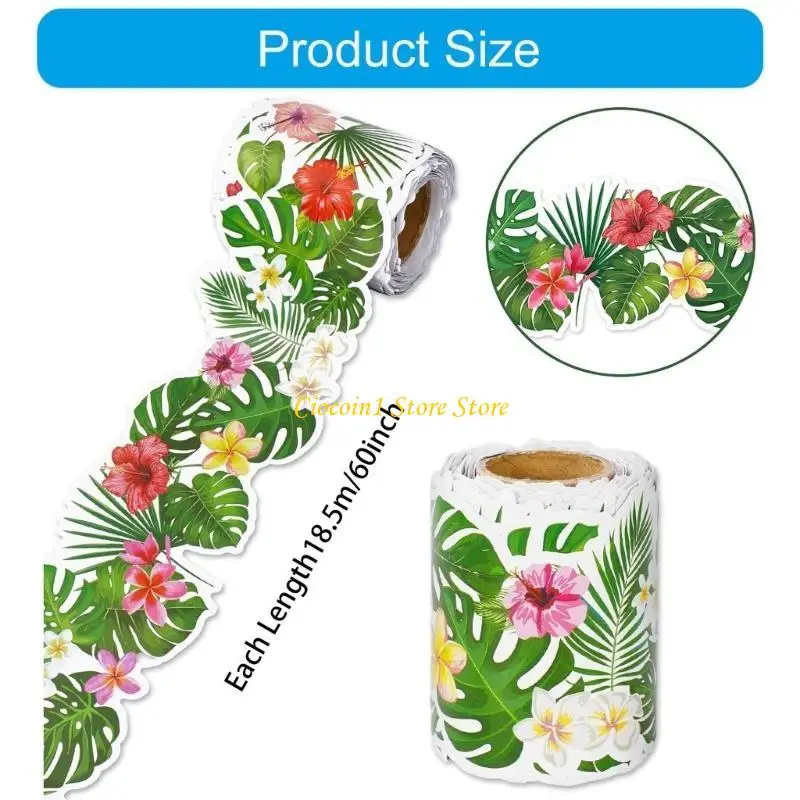 A3PC Border Trim Flower Border Trim Decal pared para pizarra del aula