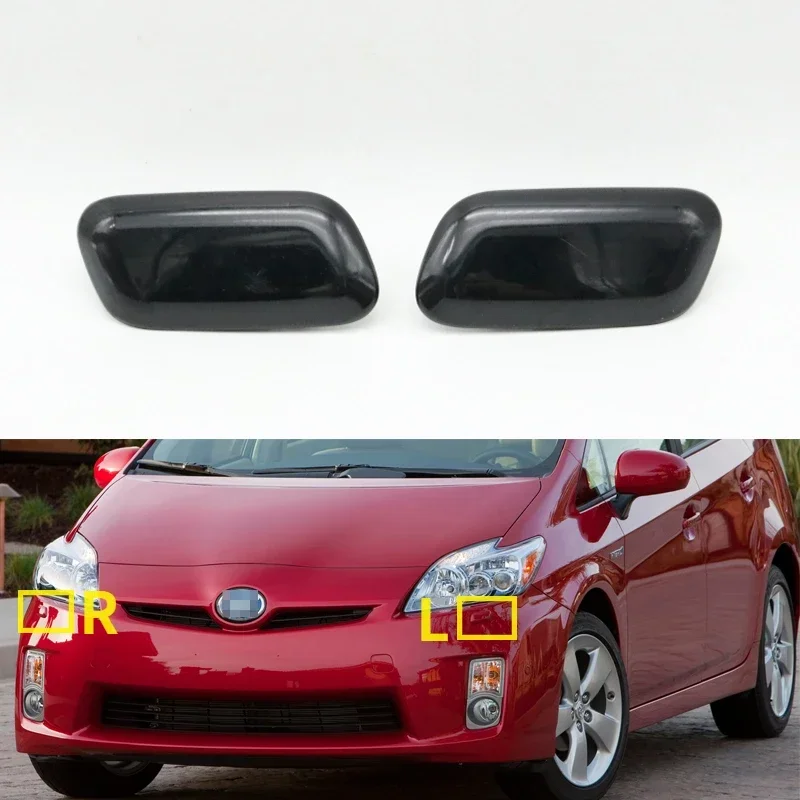 Car Front Bumper Headlight Washering Nozzle Cover Head Lamp Washer Jet Spray Cap Lid For Toyota Prius XW30 2009 2010 2011