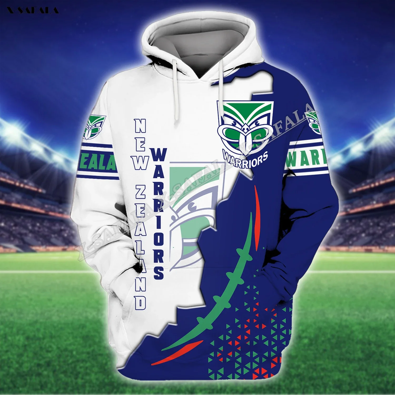 

Rugby Sport New Zealand Warriors Fern 2023 3D Full Print Hoodie Men's Adult Outwear Shirt Pullover Thick Cotton Jacket Jumper