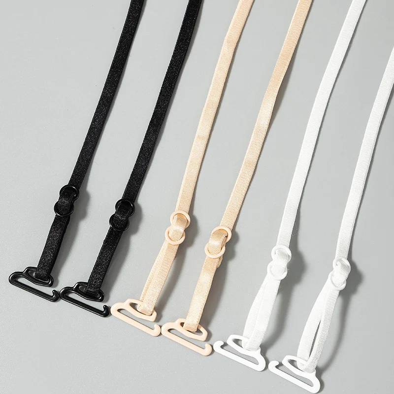 1 Pair Solid Invisible Thin Bra Straps, Cross Back Seamless Replaceable Bra Shoulder Straps for Women, Exposable Beauty Back