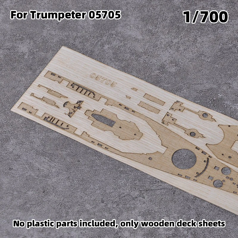 Modell-Upgrade-Teile: Lasergeschnittene Holzdeckplatte mit selbstklebender Ankerkette für TRUMPETER 05705 USS Missouri BB-63 1/700 – Detail 5