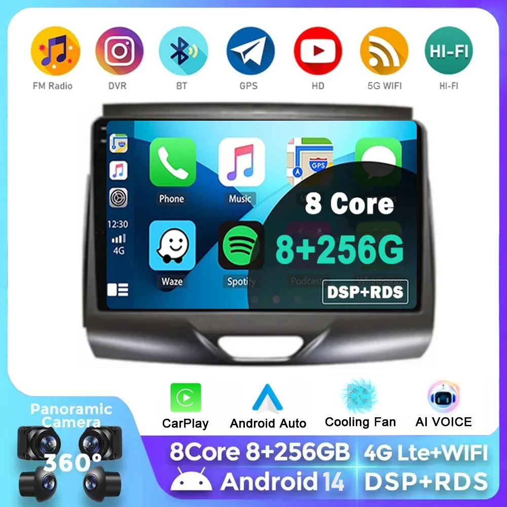 

Android 14 Car Radio For Ford Ranger 2015-2020 Multimedia Video Player RDS GPS Navigation Stereo No 2din Touch Screen Carplay 4G