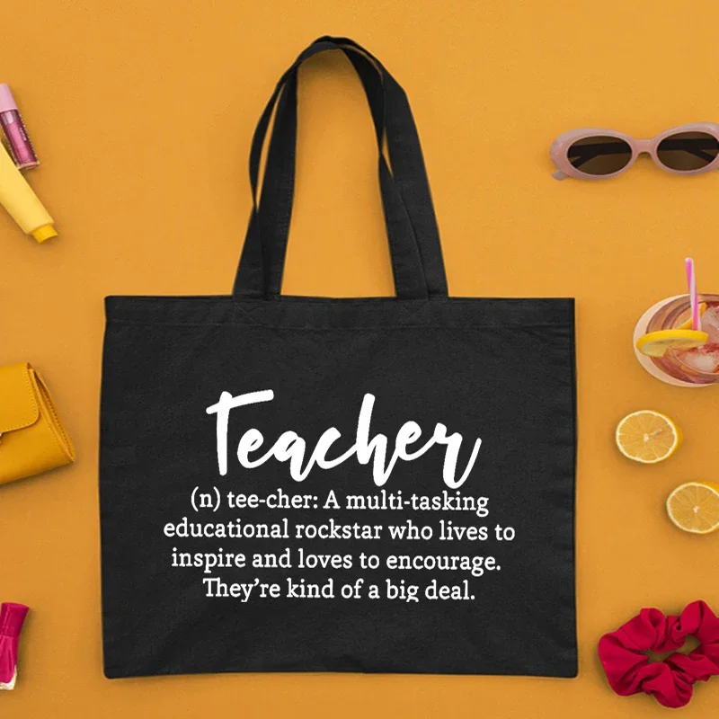 Teacher Tote Bag Teacher Rainbow Shoulder Bags Shopper Ladies Totes Teacheres Appreciation Gifts Gifts for Teaching Assistant