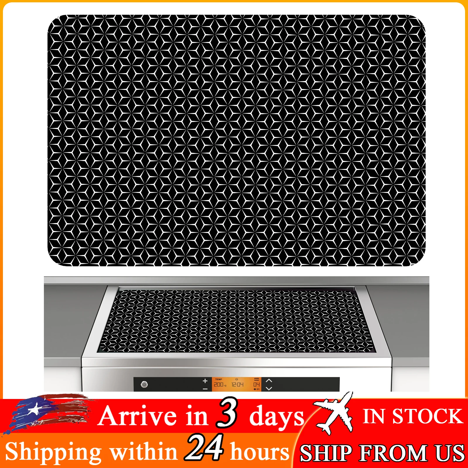 Induction Cooker Covers Baking Plate Protector Stove Protector Non-Slip Kitchen Cooktop Countertop Potholder Anti-fouling Pad