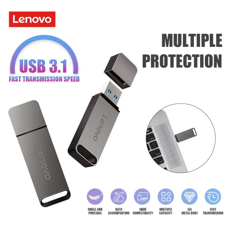 Lenovo Usb 3.1 memoria Flash 2TB chiavetta Usb tipo C chiave Otg memoria Usb 1TB 256GB Pendrive 128GB per telefono android/Smart TV 4K