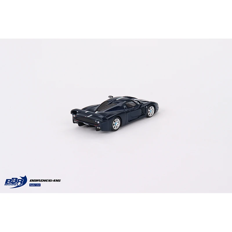 BBR In Stock 1:64 MC12 Stradale Blue Metallic W/ Stripe Diecast Diorama Car Model Collection Miniature Toys