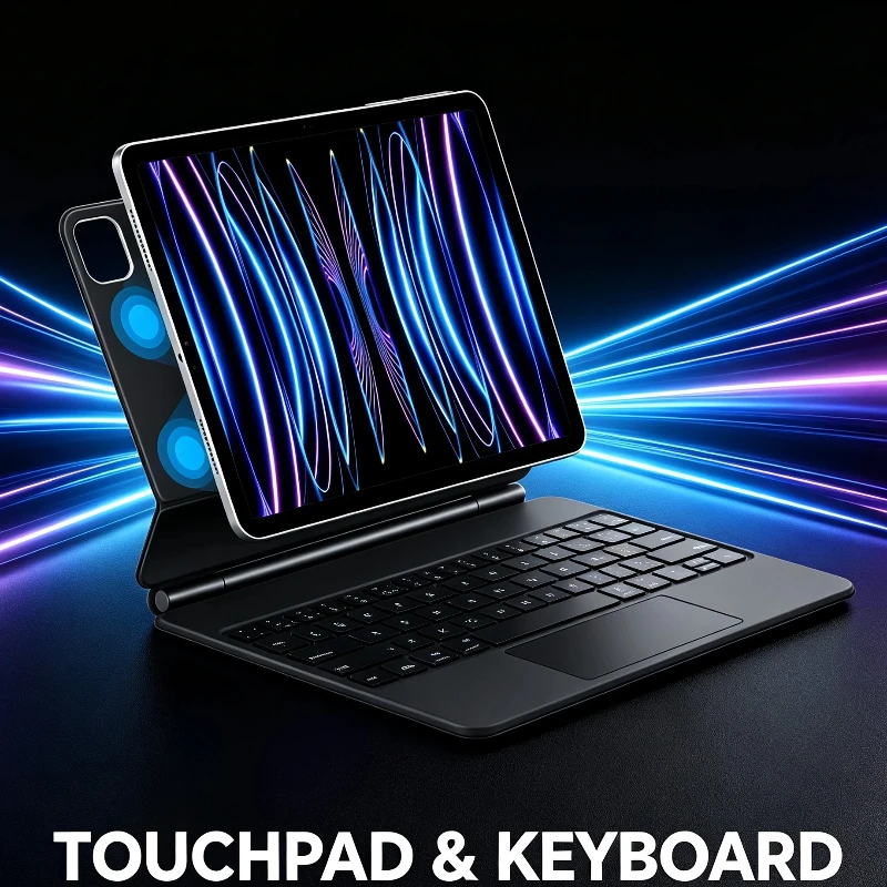 Magic Keyboard Style Backlight Keyboard Cover Smart Sleep Wake For iPad Pro 11 M5 2025 Slim Shell For iPad Air 11 M4