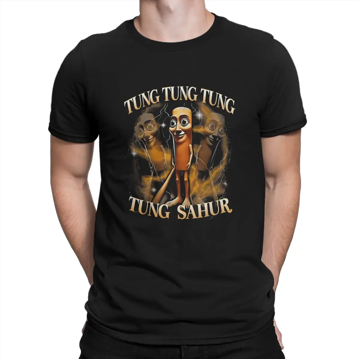 

Brain Rot Tung Tung Tung Sahur Meme Italian Brainrot Harajuku Polyester TShirt Style Streetwear Casual T Shirt Male Tee
