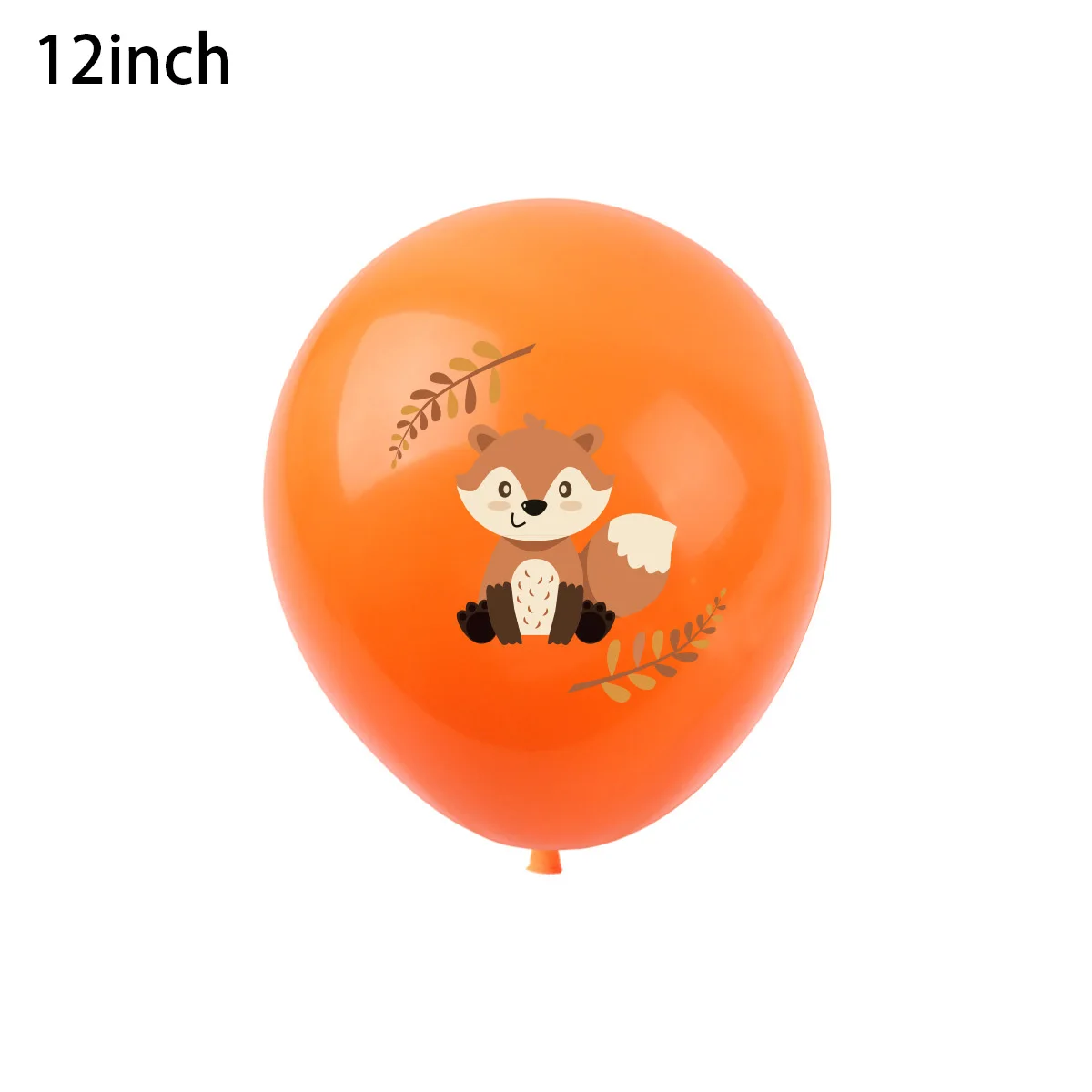 20pcs Fox Birthday Decorations Balloons Kids Woodland Birthday Baby Shower Party Supplies Orange Latex Ballon Gold Confetti