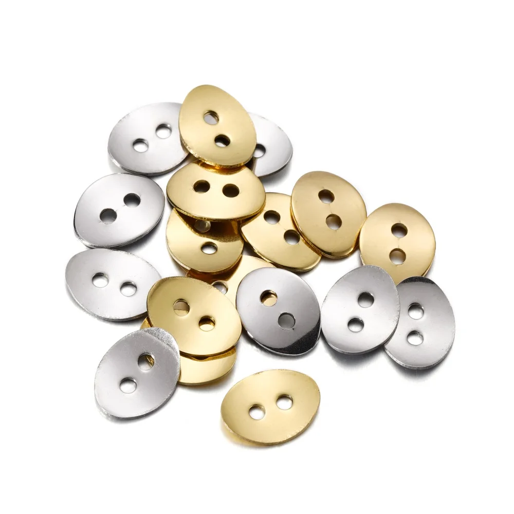 20-50 Pcs Stainless Steel Bracelet Clasp Connectors Button Snaps For Jewelry Making Necklaces Bangle Clasps Blank Stamping Tags