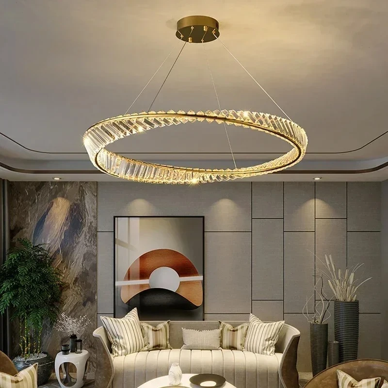 

Modern Creative Pendnat Light Personality Crystal Lampshade Light Luxury Restaurant Foyer Villa Cafe Decorative Lighting Fixture