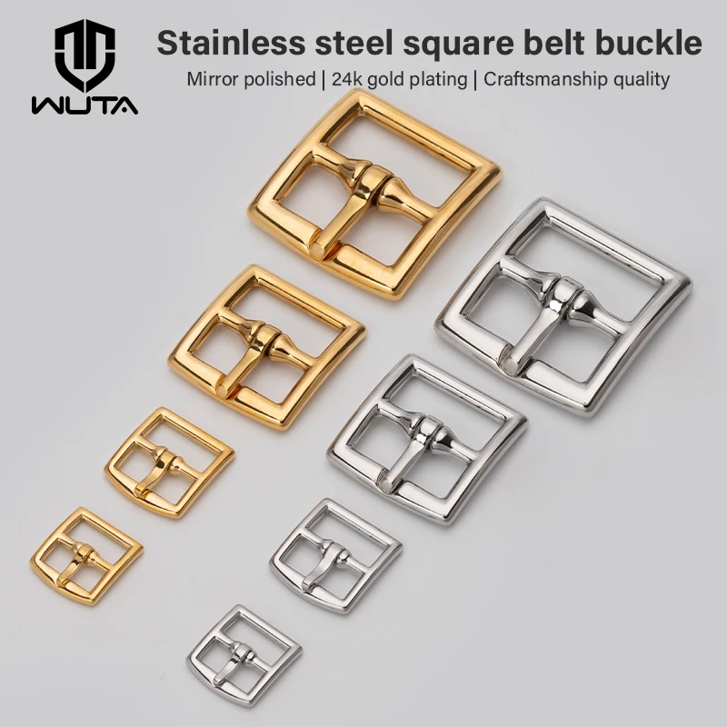 WUTA Stainless Steel Tri Glide Belt Buckle Center Bar Roller Buckle for Leather Craft Bag Belt DIY Leather Hardware  Accessories