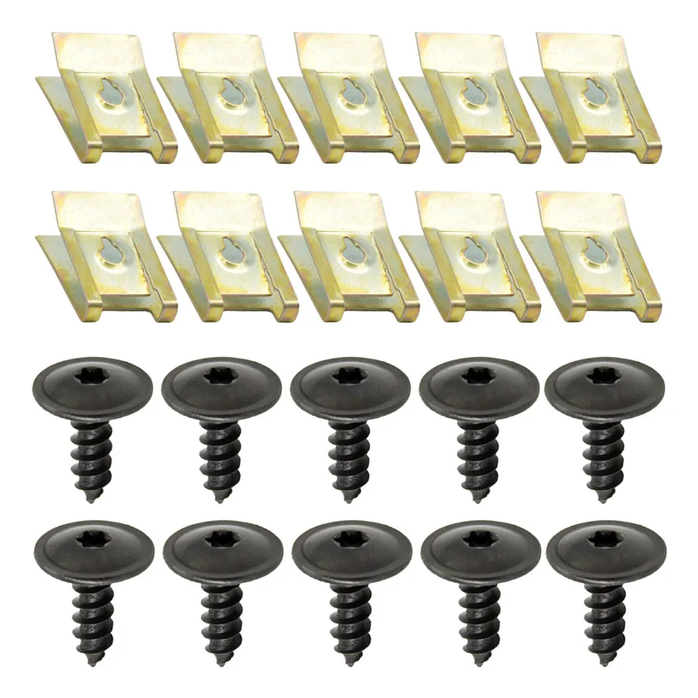 High Quality Practical Car Screws & Clips Car Accessories Bolt-On Hook And Loop Fastener N91160401 20PCS Metal