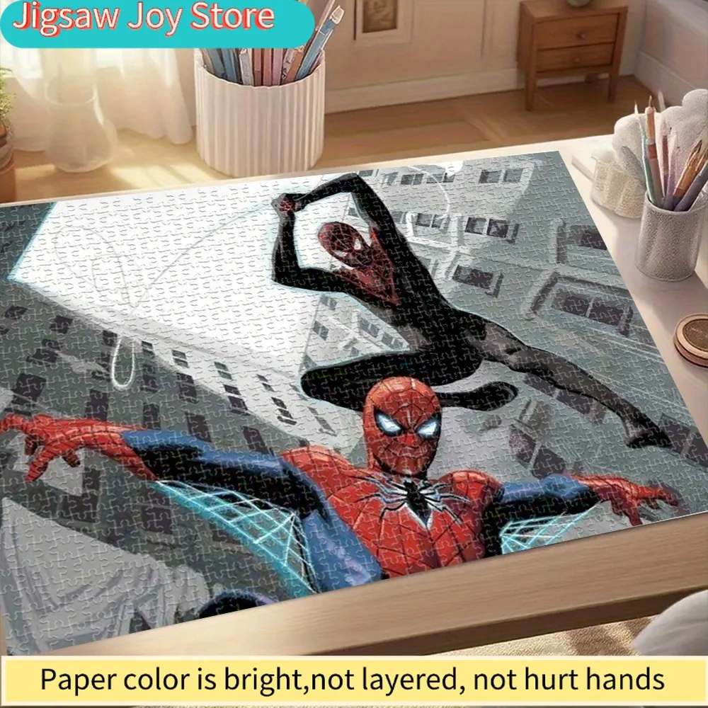 

Spider-ManPuzzle - Spider-Man Themed with Spider- Web Pattern, Pieces, Thick Edges Suitable for Family, &, Collectible for Roo