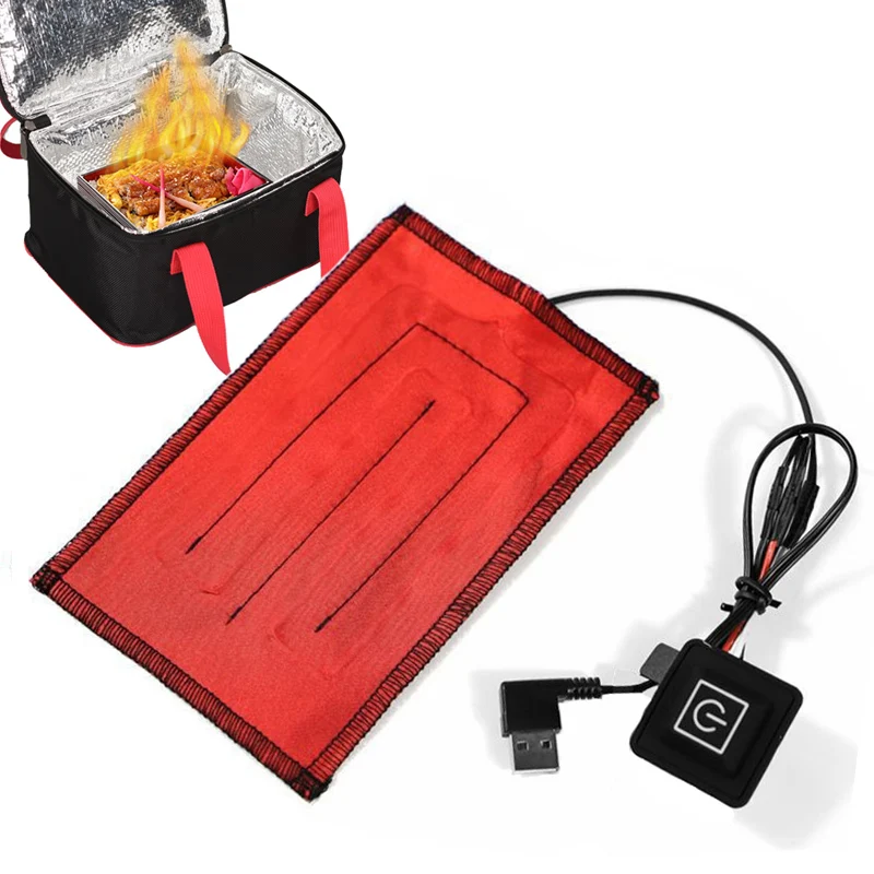 

Electric Heated Plate USB For Food Bento Lunch Box Bag Thermostatic Heating Pad Office Travel Coffee Drinks Heater Gasket Tools