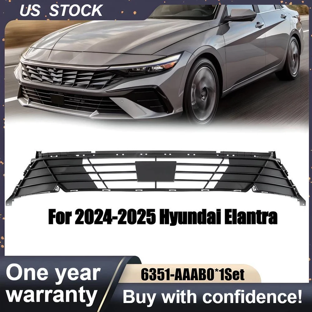 

1PCS NEW Quality Car Front Bumper Lower Grille With ACC Black Durable 86351-AAAB0 For Hyundai Elantra 2024-2025 Auto Parts