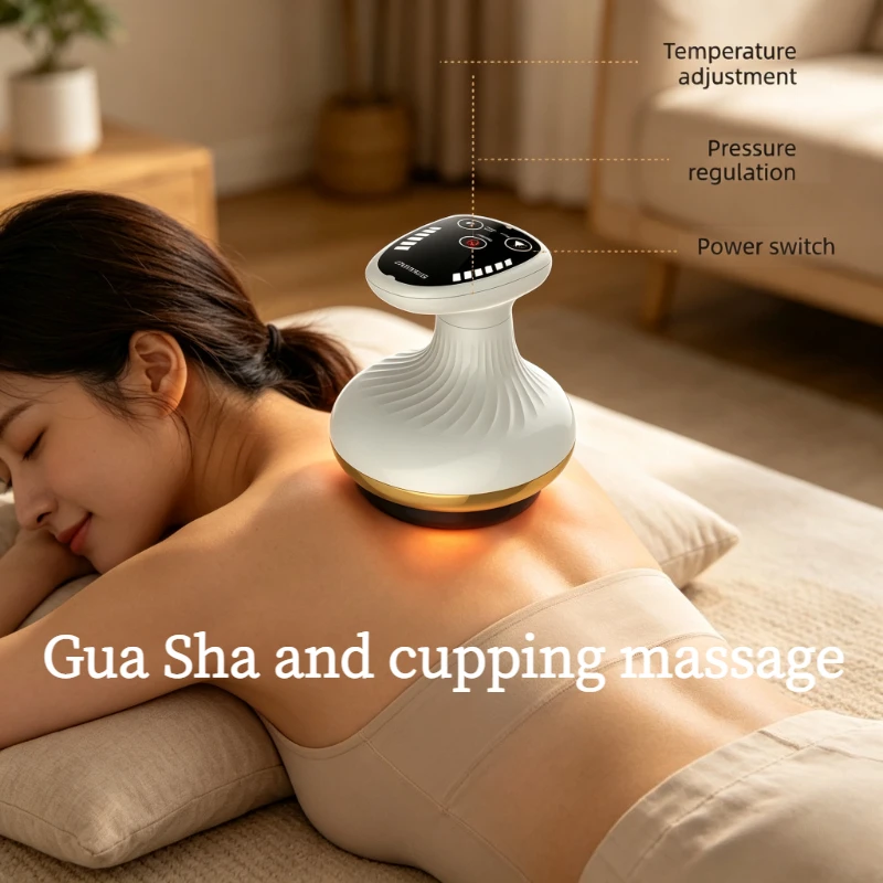 Masajeador eléctrico con ventosas, masajeador anticelulítico, masajeador con ventosas para alivio del dolor y Gua Sha