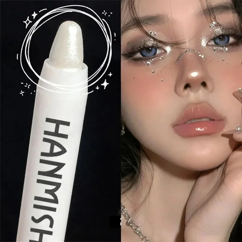 Perlado de ojos blanco mate, lápiz de ojos, cabeza de brillo, Flash, resaltador, sombra de ojos, lápiz impermeable, gusano de seda, cosmético