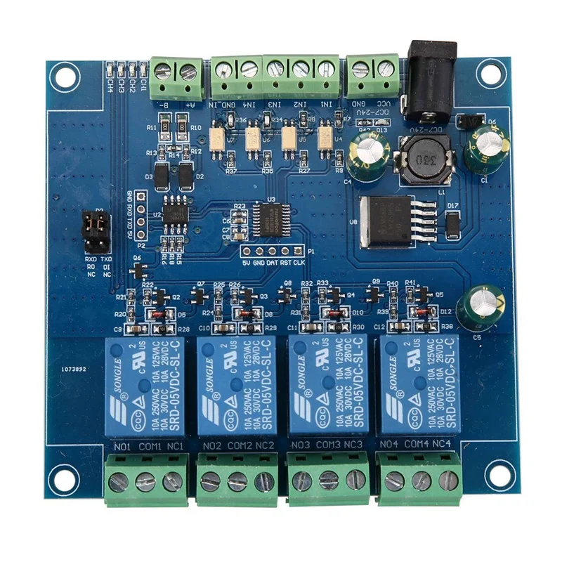 

5X Modbus Rtu 4 Ch Relay Module Input 485 Ttl Uart Communication 4-Channel Input 7-24V Relay Module