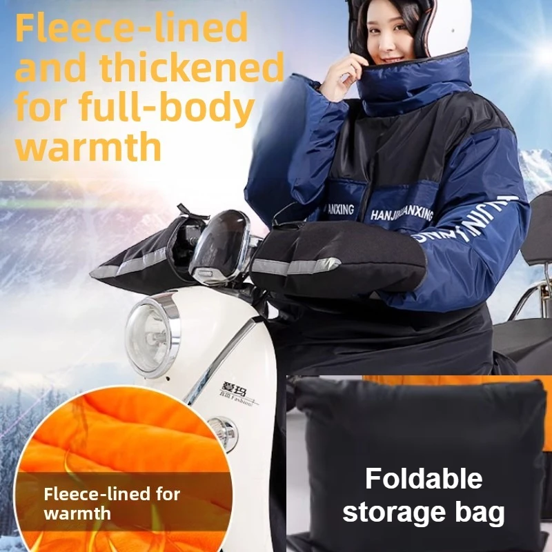 

Motorcycle riding cold proof clothing men women waterproof winter with plush thick windbreaker Ski jumpsuit 모터사이클 재킷