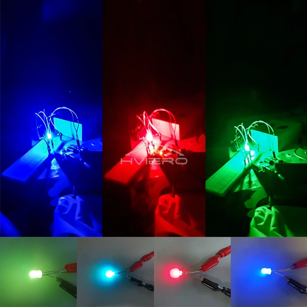 100/500/1000PCS Emitting Diode LED RGB Light Tri-Color Common Cathode 5mm Round 4pin Diffused Lamp DIY Billboard Atmosphere Bulb