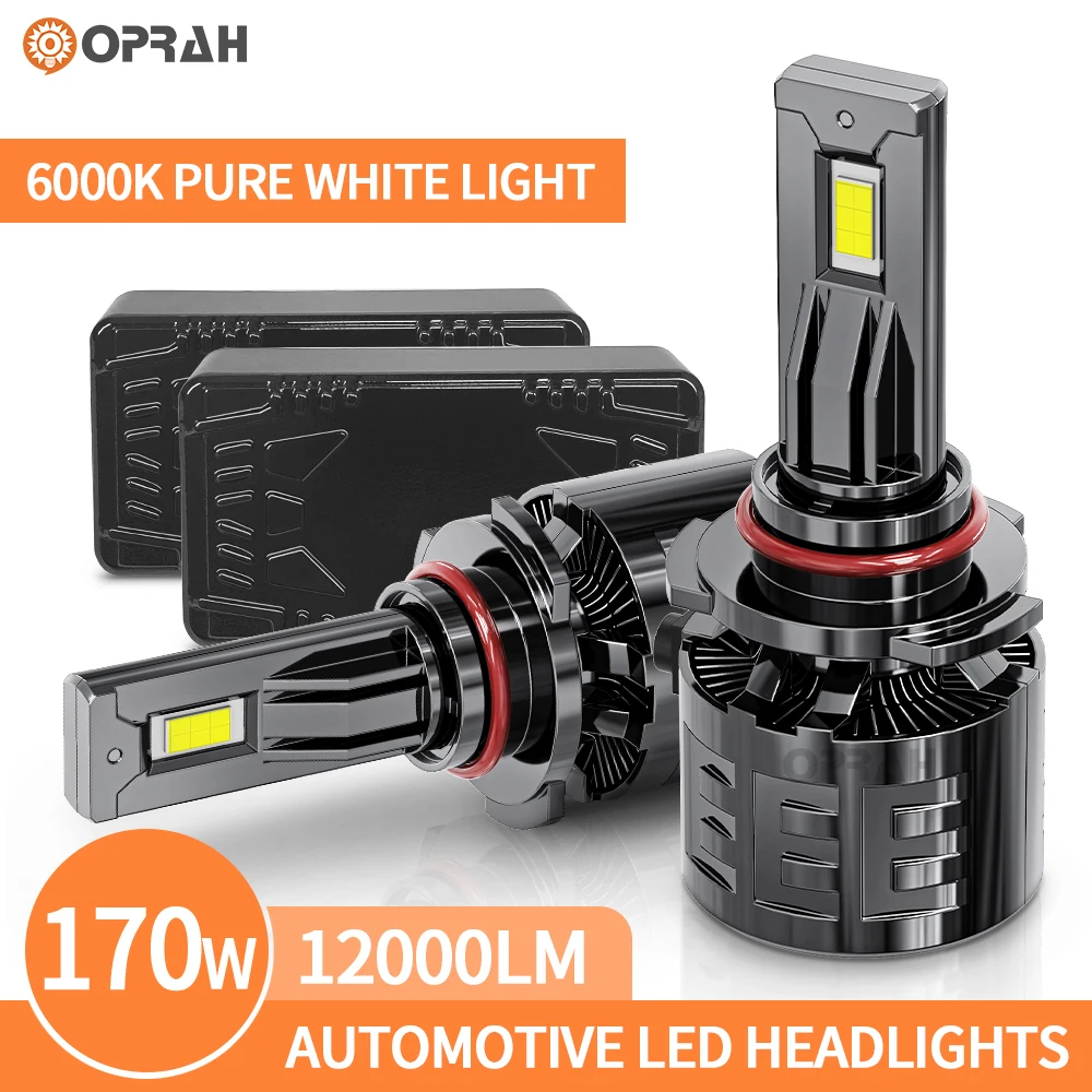 

H7 LED Headlights Canbus 6000K 3570 CSP Chips H1 H4 H11 9005 9006 HB3 HB4 High Power Hi/Lo beam 170W Canbus Led Headlight Bulbs