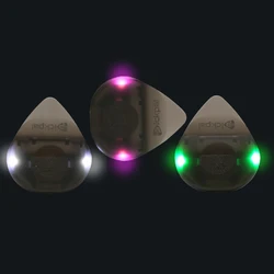 Electric Guitar Picks with High-Sensitivity LED Light Musical Instrument Glowing Plectrum Non-Slip for Bass Electric Guitarists