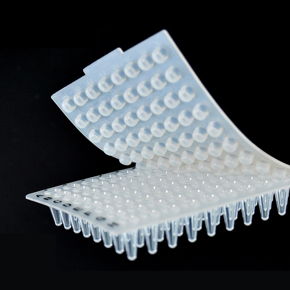 

Deep-hole plate silica gel cover 96-hole storage plate sample taking template PCR plate square hole 10Pcs