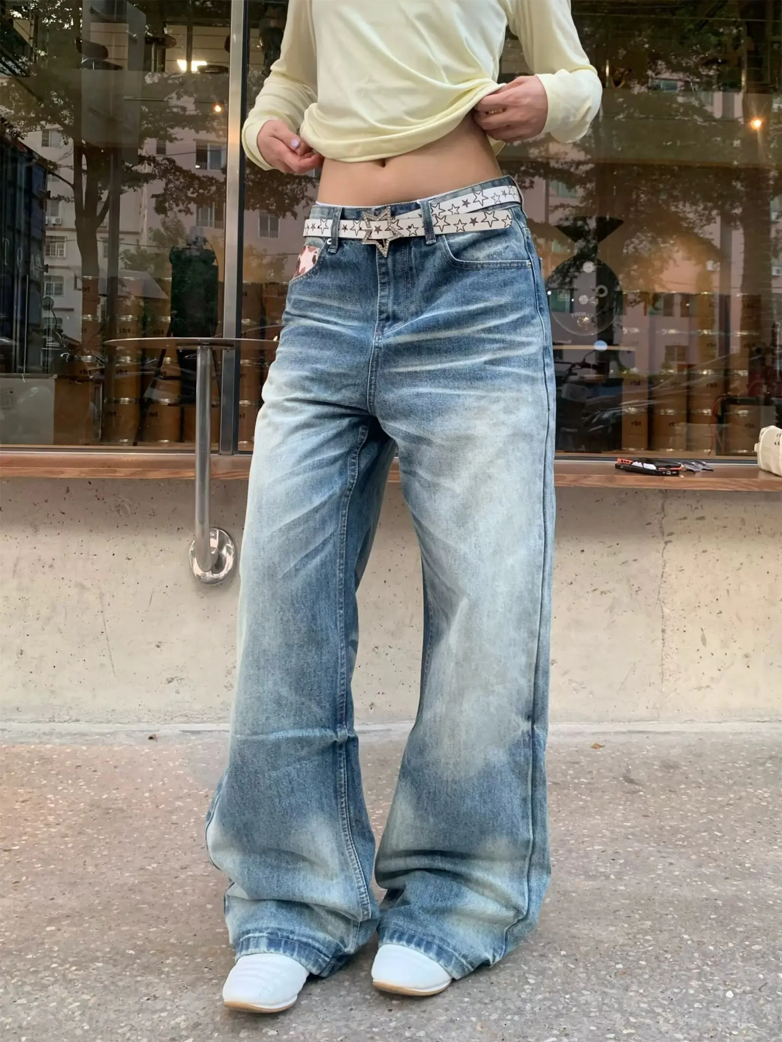 Men's Women's Jeans Korean Version Student Casual Pants High Street Straight Loose Wide Leg Jeans Blue Baggy Jean New 2026