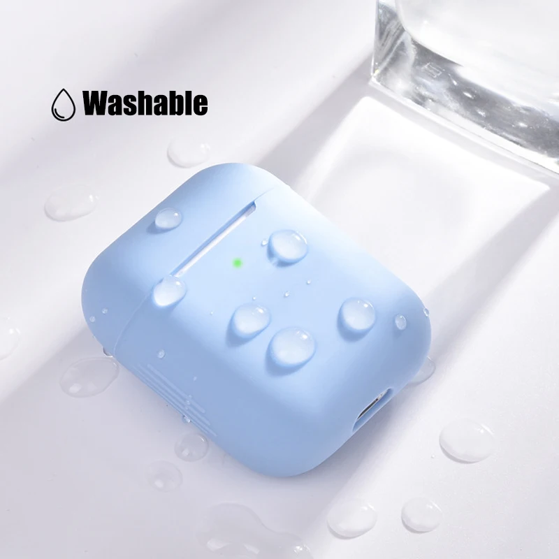 Silicone caso do fone de ouvido para apple airpods 1/2 protetor bluetooth sem fio capa para vagens ar 2 caso fino caixa de carregamento