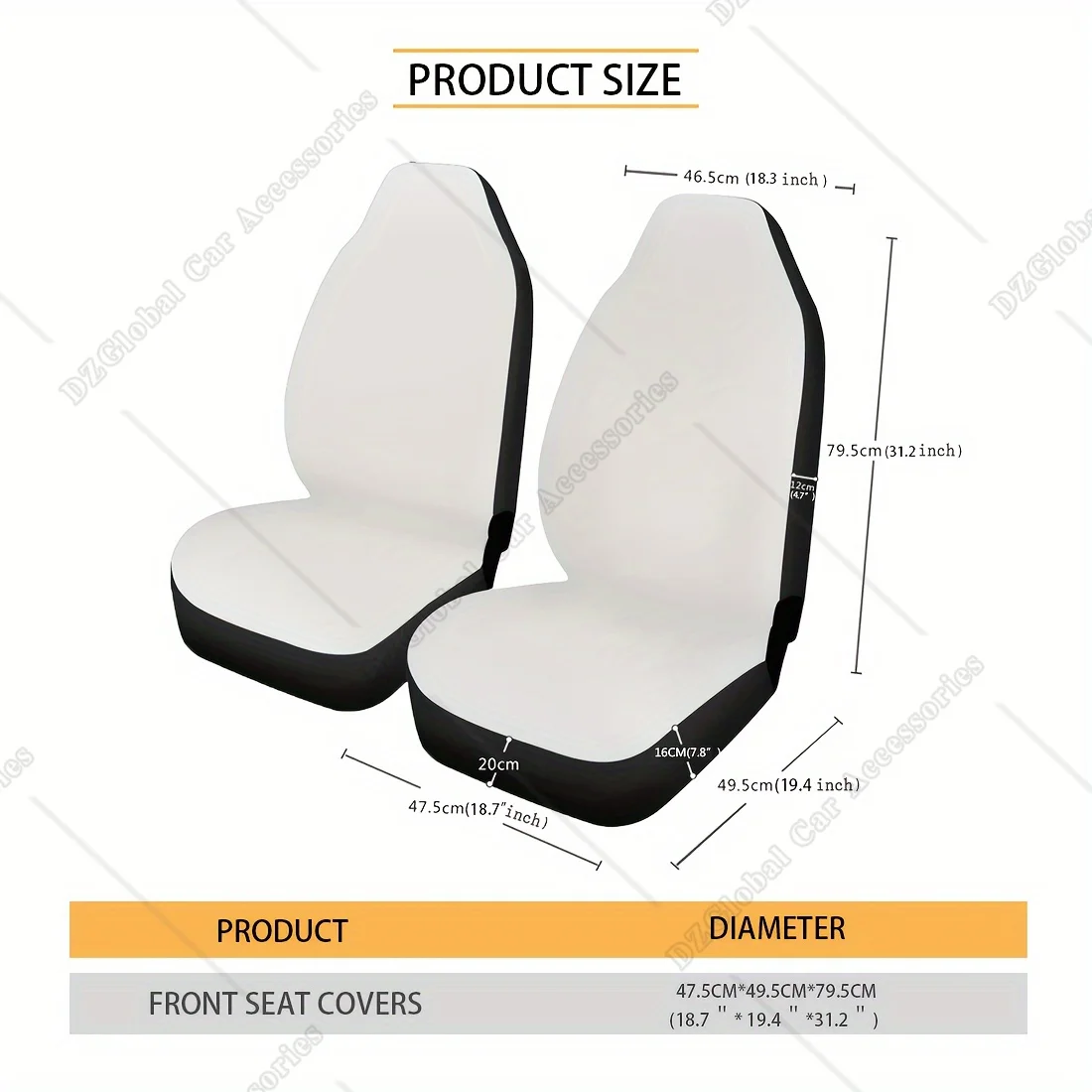 Rose of Peace Car Seat Covers for Cars Car Seat Covers with Washable Vehicle Bucket Seat Cover Made to Fit Most Truck Van SUV