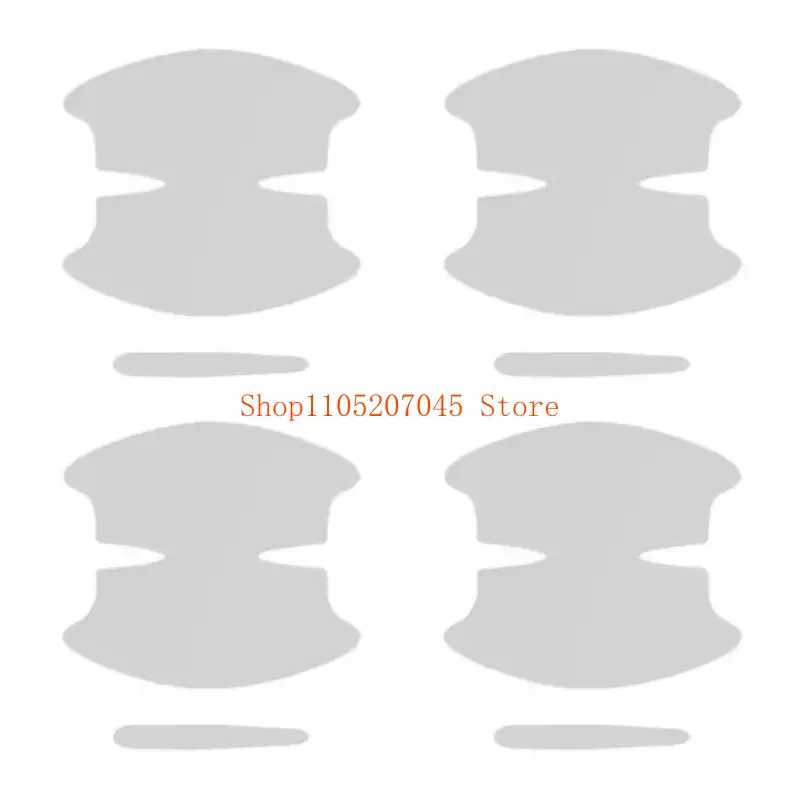 37cd Auto Door Handle Protective Film 8PCS TPU Material Auto Repairing Surfaces Guard Sheets Shield Universal Long Lasting