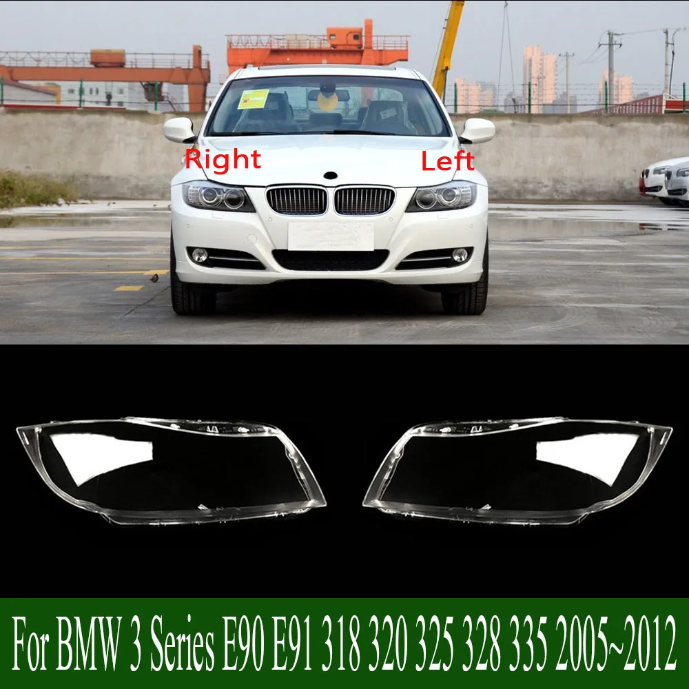 For BMW 3 Series E90 E91 318 320 325 328 335 2005~2012 Lampshade Case Headlamp Shell Plexiglass Replace Original Lampshade