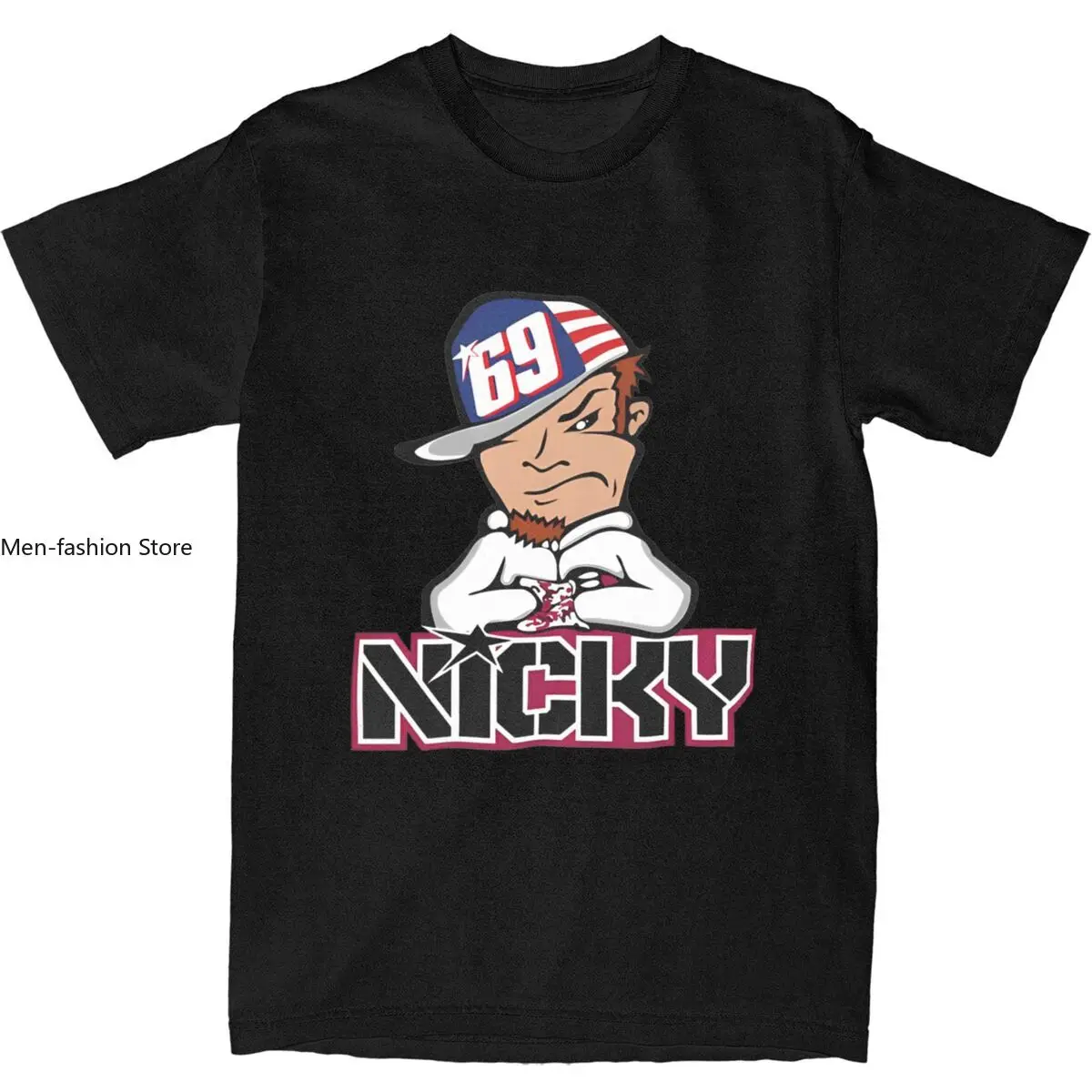 Men's Nicky Hayden 69 T Shirts Top Racer 100 Cotton Tees Beach Vintage Short-Sleeve T-Shirt O-Neck Hip Hop Casual Tee Shirt 6XL