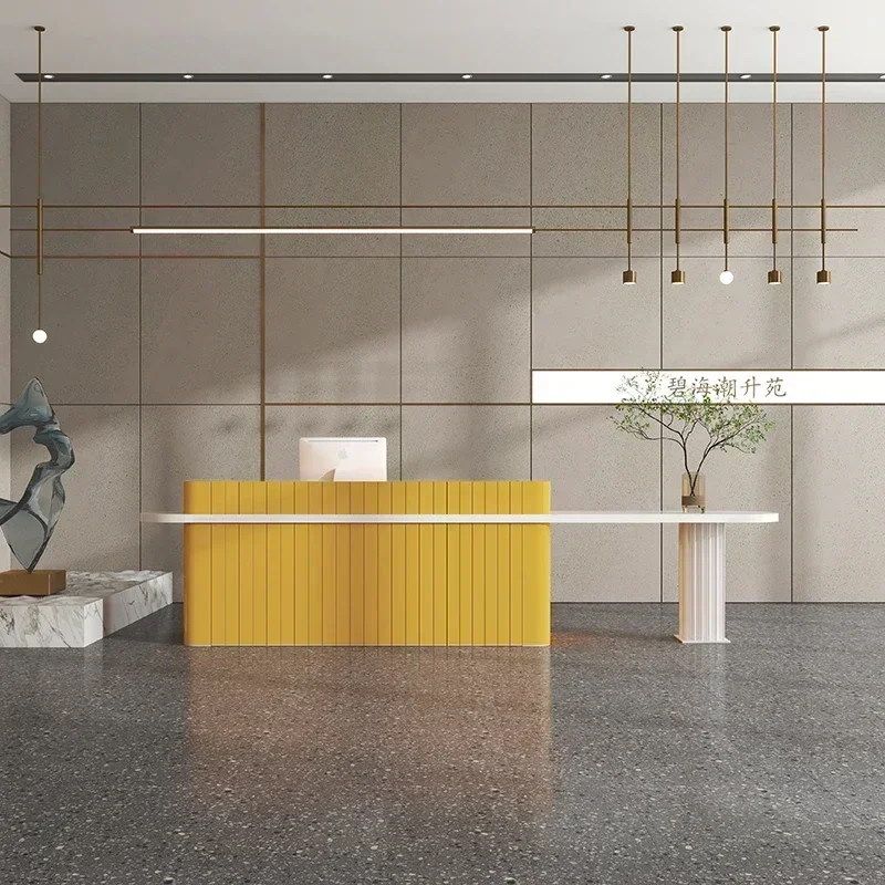 Organizers Bank Reception Desks Office Table Lectern Simple Desk Home Cheap Acrylic Designer Podium Mostrador Salon Furniture